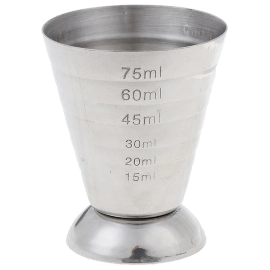 Jigger מדידה מנירוסטה עם סימונים מובנים – 15 עד 75 מ״ל