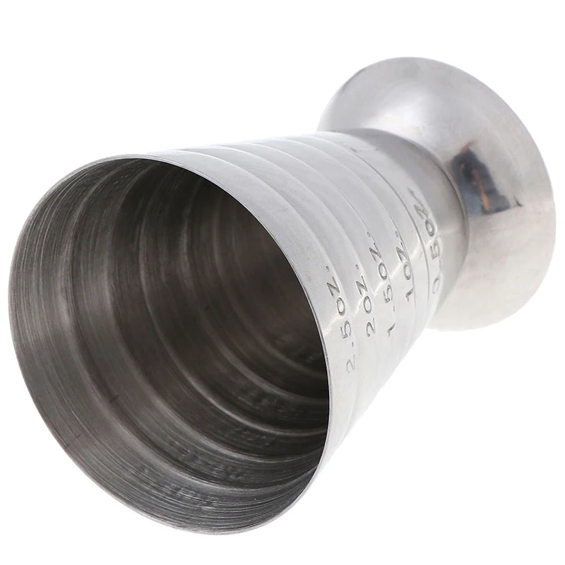 Jigger מדידה מנירוסטה עם סימונים מובנים – 15 עד 75 מ״ל