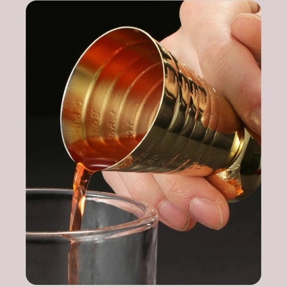 Jigger מדידה מדורג מנירוסטה – זהב וכסף