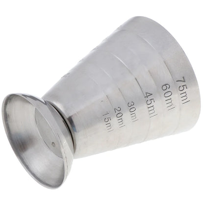 Jigger מדידה מנירוסטה עם סימונים מובנים – 15 עד 75 מ״ל
