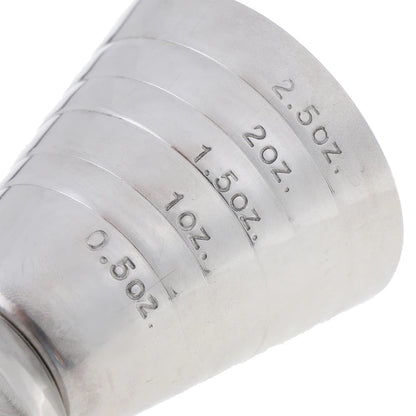 Jigger מדידה מנירוסטה עם סימונים מובנים – 15 עד 75 מ״ל